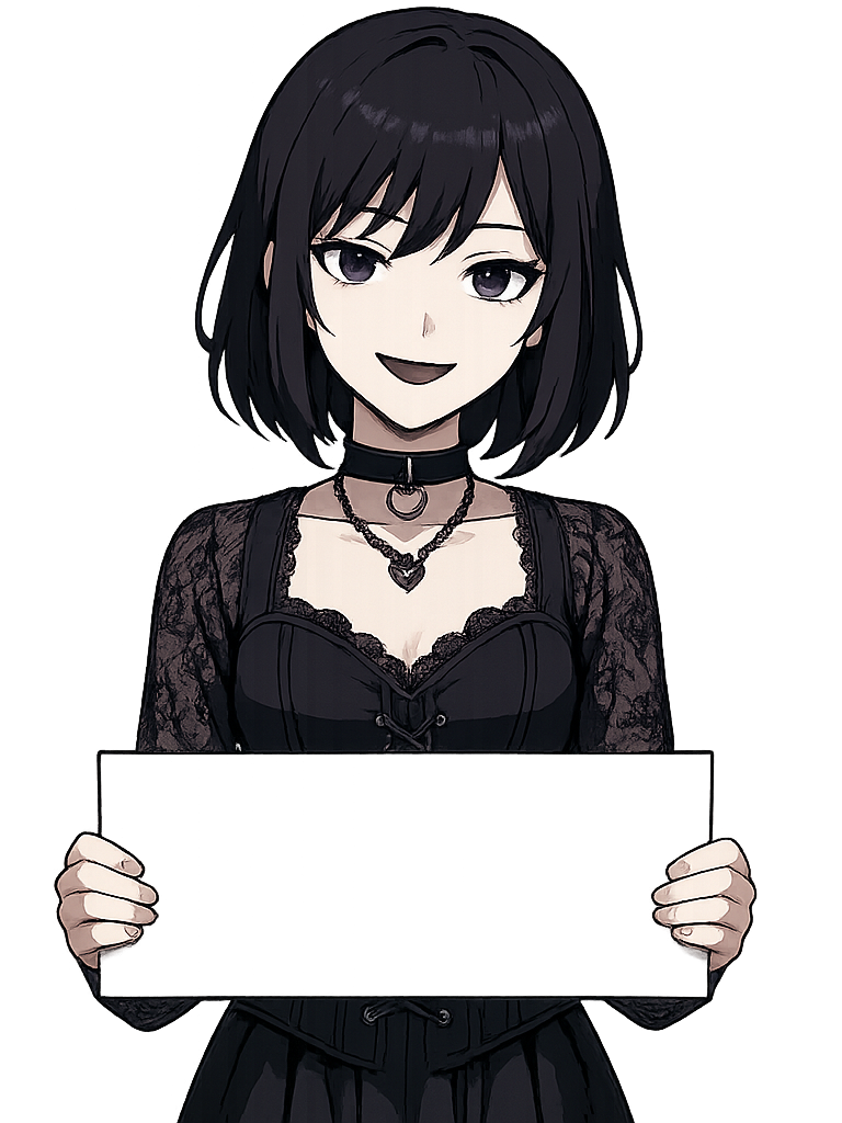 Smiling Goth Girl